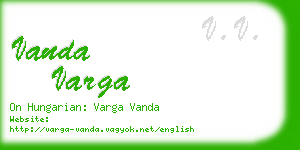 vanda varga business card